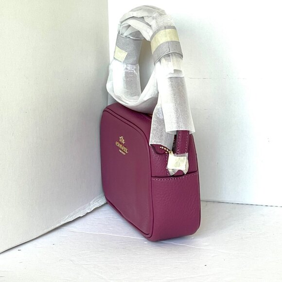 Coach Mini Jamie Crossbody Bag Pink Leather CQ875 Red - Picture 7 of 12